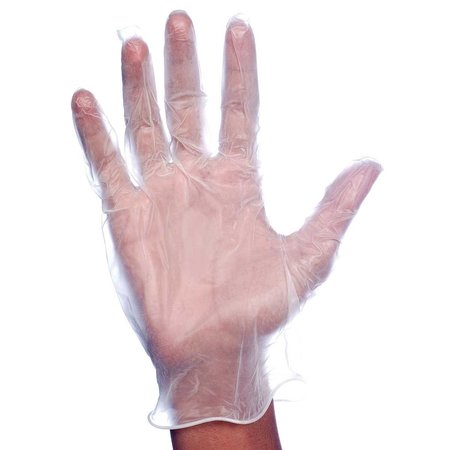 CORDOVA Vinyl Disposable Gloves, Vinyl, Powder-Free, XL, 100 PK, Clear 4064XL